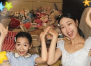 董璇晒管乐和小酒窝合照，画面温馨